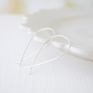 Silver or Gold Inverted Teardrop Hoops