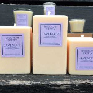 Lavender Candles. FREE SHIPPING. Scented Soy.  Set of 3.