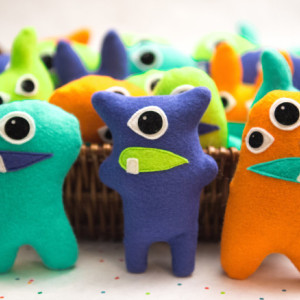 Set of 3 Adopt a Monster Plush. Mini Stuffed Monster Party Favors. Felt Monsters. Monster Theme Party. Monster Bash. Monster 1st birthday