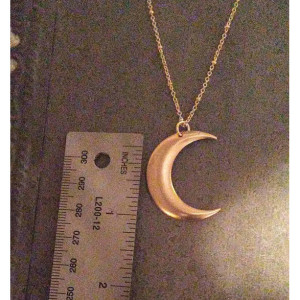 Stevie Nicks Style Necklace  Winged Heart Jewelry Bohemian Gypsy Crescent Moon 