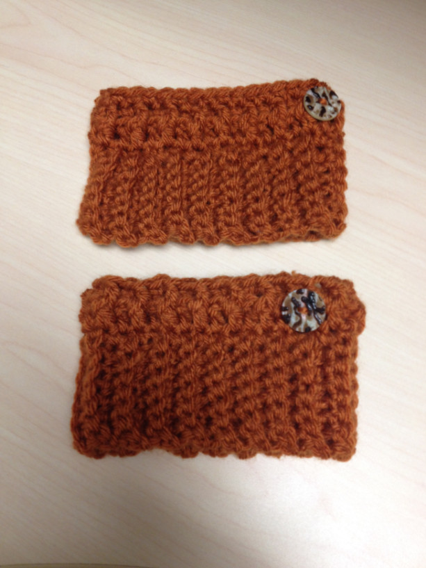 Crochet Boot Cuffs/burnt orange
