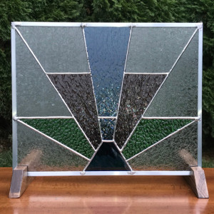 Art Deco Style Stained Glass Panel