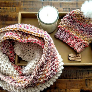 Colorful infinity scarf / cowl