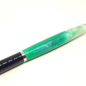 Handcrafted Acrylic Green/Pearl Rollester Roller Ball pen