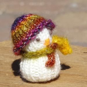 Knitted Snowman, Tree Ornament, Festive Decor, Christmas Decor