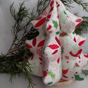 Fabric Christmas Tree, Soft Sculpture Tree, Holiday Decoration