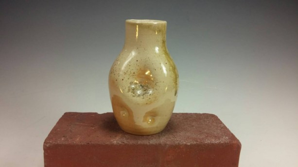 Wood Fired Shino Bottle or Vase