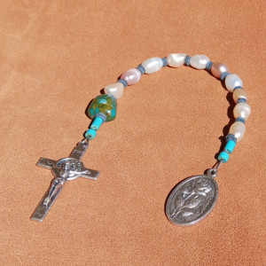 Lourdes Pocket Rosary with Pearls