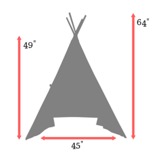 Navy with White Anchors Kids Teepee Set