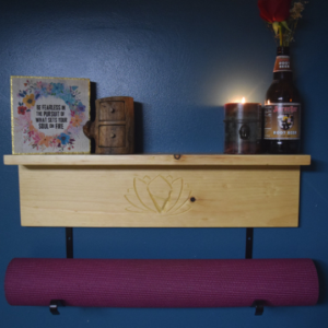 Personalized yoga mat holder - wall mount