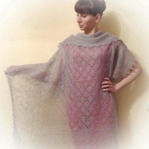 Russian Shawl Orenburg shawl, Lace knitted shawl, Orenburg antique lace shawl  Russian crochet  shawl  Wedding knitted cape