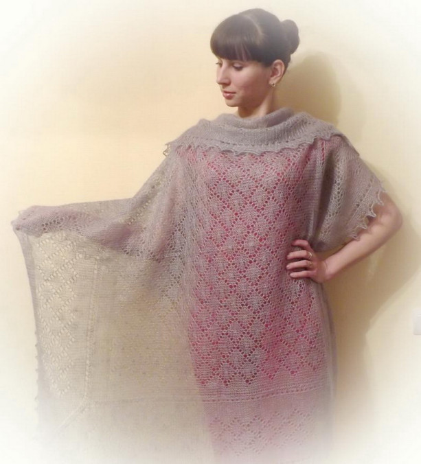 Russian Shawl Orenburg shawl, Lace knitted shawl, Orenburg antique lace shawl  Russian crochet  shawl  Wedding knitted cape