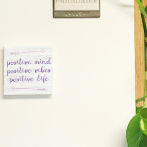Positive mind, positive vibes, positive life mini canvas magnet. Positive quotes. Think positive. Positive wall art. Positive affirmation.