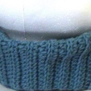 Cowl Neck warmer fitted - Blue Neck Scarf - Hand Crocheted Gift Item