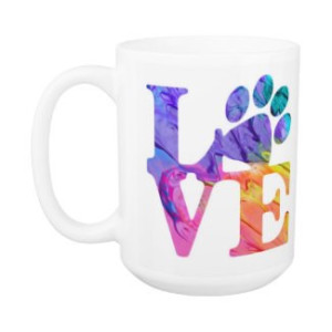 Dog Lover Mug - Love Paw Print 4P - Pet Lover - Dog Lover Gift - Cat Lover Mug - Pet Lover Gifts - Dog Coffee Mug - Cat Coffee Mug - Dog Mug
