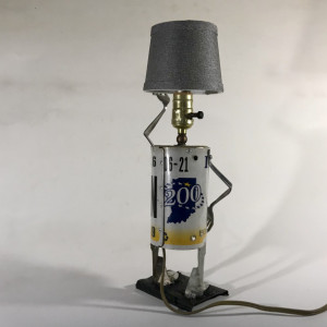 Mr. Plate Assemblage Lamp Robot by Jeffery Weatherford