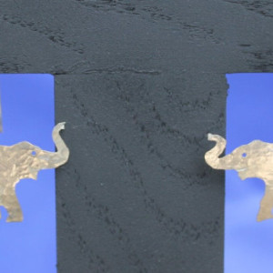 Sterling Silver Elephant Earwire or Post Earrings