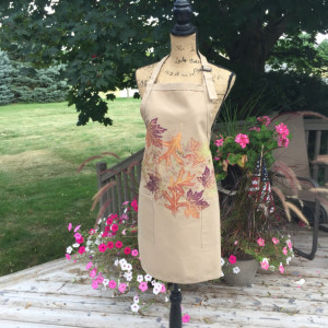 Fall apron khaki, rustic wedding gift, holiday apron for women, best selling items, Mother's Day from son, Thanksgiving apron