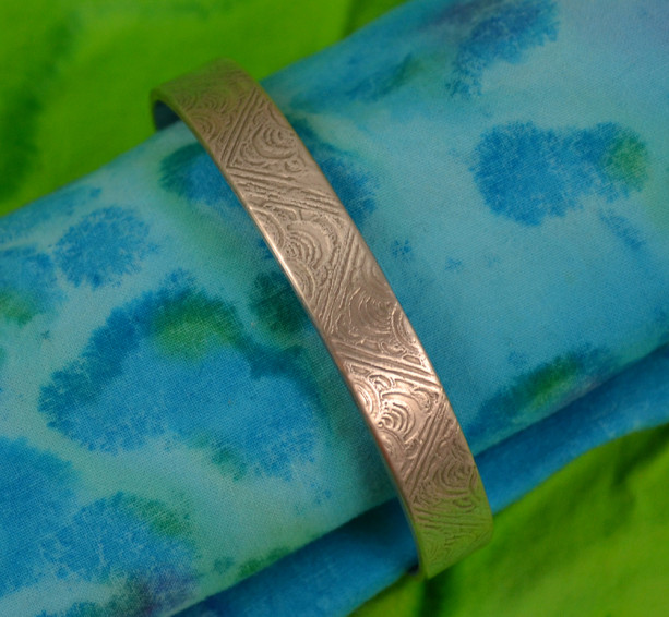 Etched Pewter Cuff Bracelet