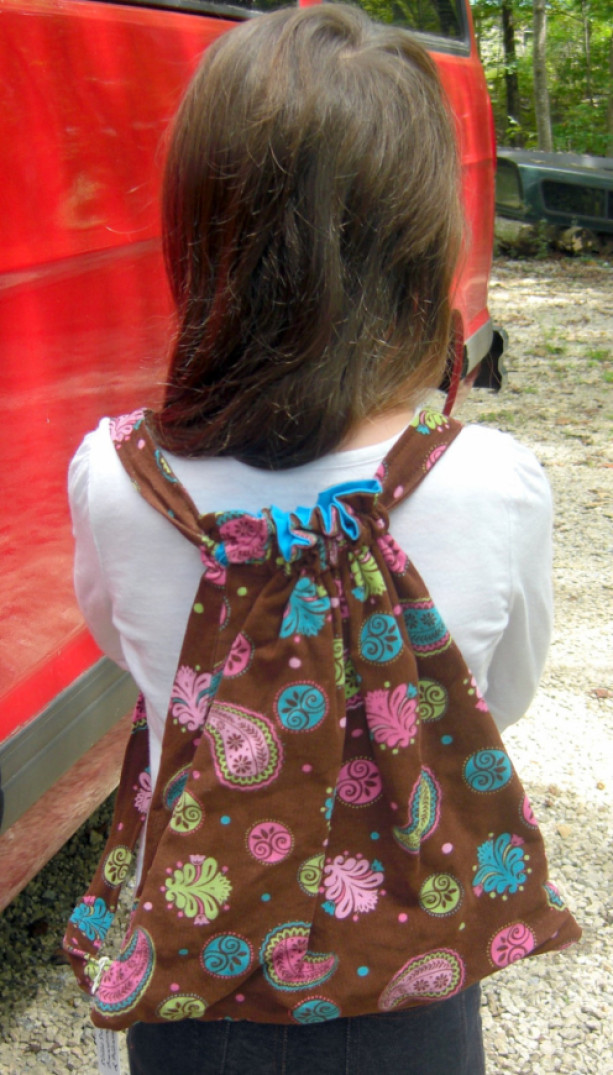 Polly Paisley Child Drawstring Backpack