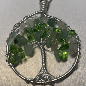 Tree of life crystal pendant
