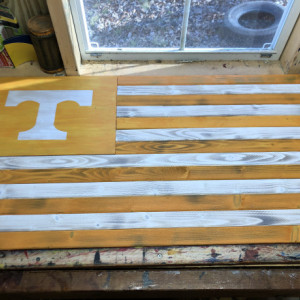 Tennessee Wooden Flag