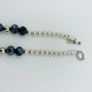 20” Royal Blue and Silver Necklace 