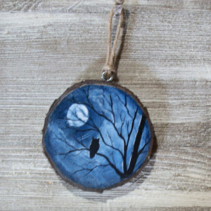 Rustic hand painted ornament