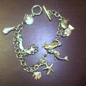 Beach Theme Jewelry Set Homemade ring, earring, necklace, bracelet