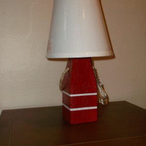 Nautical Lobster Buoy Lamp. Made in Maine Comes with Lamp Shade