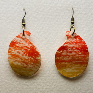 Handmade watercolor earrings