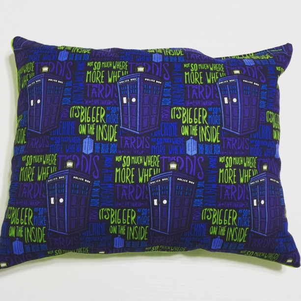 Throw Pillow with Dr. Who Cotton
