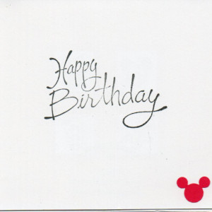 Disney cards - set of 4 (2 birthday, 2 thank you)