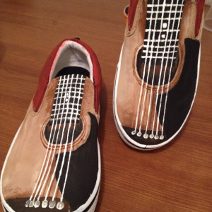 Handpainted Guitar Shoes