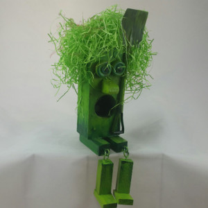 Block Head Character Grass Man