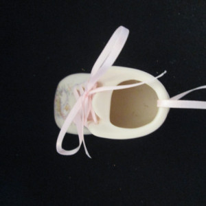 Porcelain Baby Shoe for Girl ---Free PERSONALIZATION
