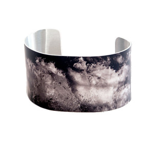 Photo cuff bracelet, aluminum, Surging Sea Swell