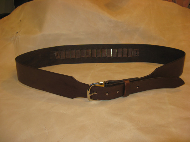 Western Leather Gun Belt w/Cartridge Loops | aftcra