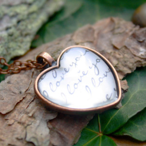 I love you heart pendant