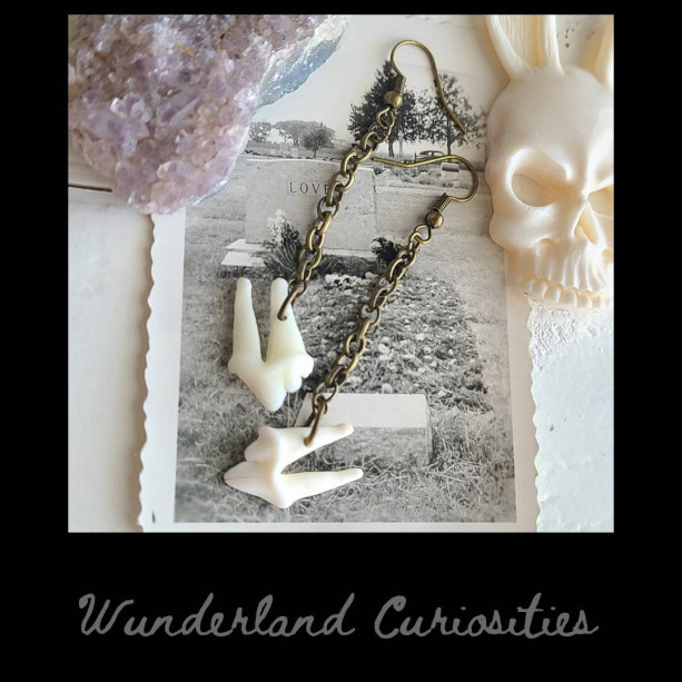 Wunderland jewelry // Coyote teeth earrings// one of a kind
