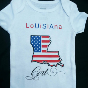 Louisiana Girl Toddler T-Shirt USA 4th of July