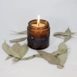 Euphoric Eucalyptus Handmade Beeswax Candle 4 oz / Transcend Cosmetics
