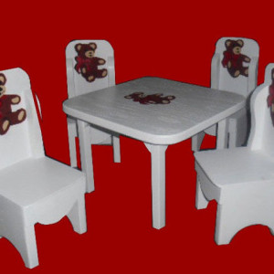 DOLL TABLE & CHAIRS