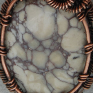 Viper Jasper Hand Crafted Pendant -  Lovely Cream and Brown Color