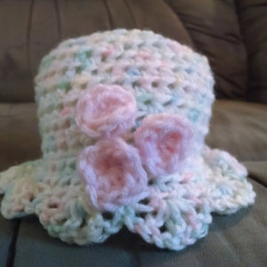 Crocheted Baby Hat Belle and Shell Baby Hat