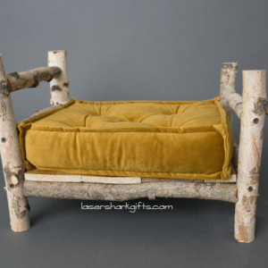 Newborn photography rustic wooden natural wood bed prop