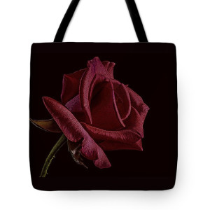 Single Red Rose Tote Bag