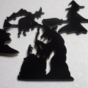witch charms,laser cut,black cats,bat charms,halloween,