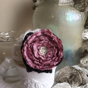Gothic Shabby Chic Floral Brooch