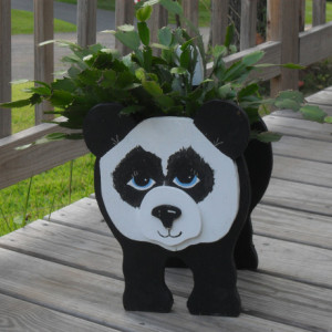 Panda bear planter box